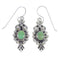 Southwestern Turquoise And Silver Hook Dangle Earrings RX54637